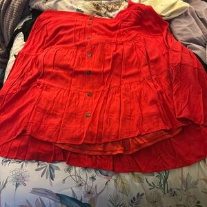 Bright red flowy skirt. Torrid size 4. NWT.